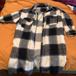 Flannel/Fleece Long Coat